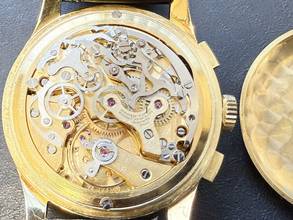 Thumbnail von Breitling Triple calendar moonphase 18Karat Gold Rare vintage watch