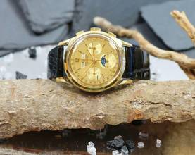 Thumbnail von Breitling Triple calendar moonphase 18Karat Gold Rare vintage watch