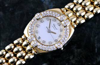 Thumbnail von Chopard Gstaad 5229 - 32/5120/11 | Diamond bezel | orig. gold bracelet