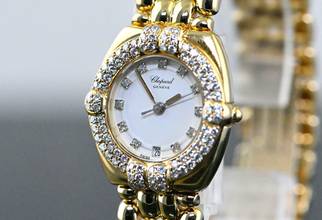Thumbnail von Chopard Gstaad 5229 - 32/5120/11 | Diamond bezel | orig. gold bracelet