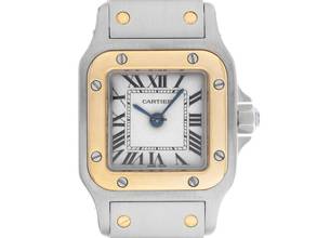 Thumbnail von Cartier Santos Galbée Lady PM Ref.1567 1996 original Box wie Neu Vintage