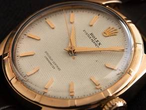 Thumbnail von Rolex Oyster Perpetual 34 Ref.6085 1962 original Box sehr gut Vintage