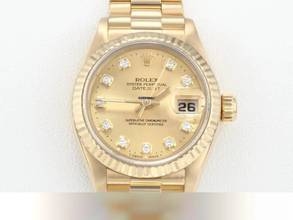Thumbnail von Rolex Lady-Datejust Gelbgold 750 Diamanten 1996 Automatik Gold Damen