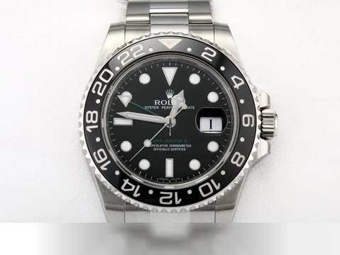  Rolex GMT-Master II 116710ln 2008 Edelstahl Automatik Stahl Stainless Steel Oyster-band Chronometer Black Dial 