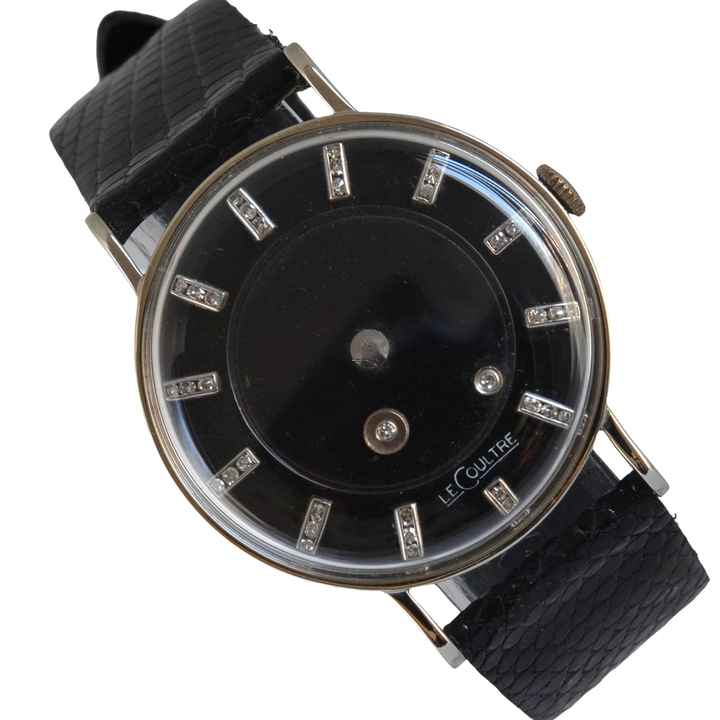  Jaeger-LeCoultre Mysterious by Vacheron Constantin Factory baguette diamonds black dial white gold 14KT 