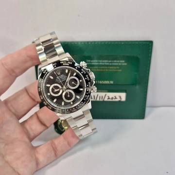  Rolex Daytona Ceramic Black Dial 40mm Automático Completo 