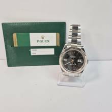 Thumbnail von Rolex Datejust II 41mm Ouro Branco & Aço Black Roman Dial Automático Completo