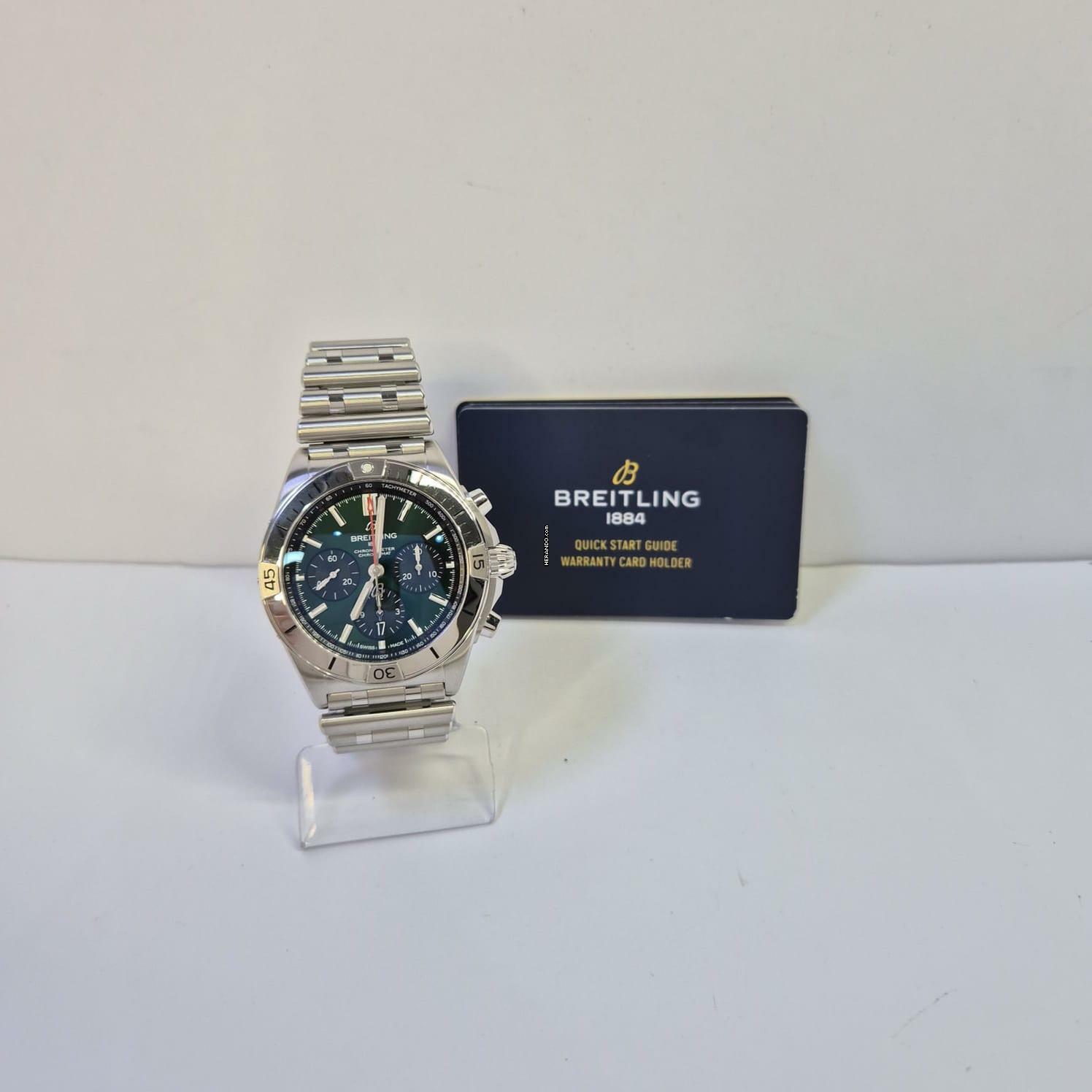 Thumbnail von Breitling Chronomat 42 B01 42mm Special Green Edition Automático Completo