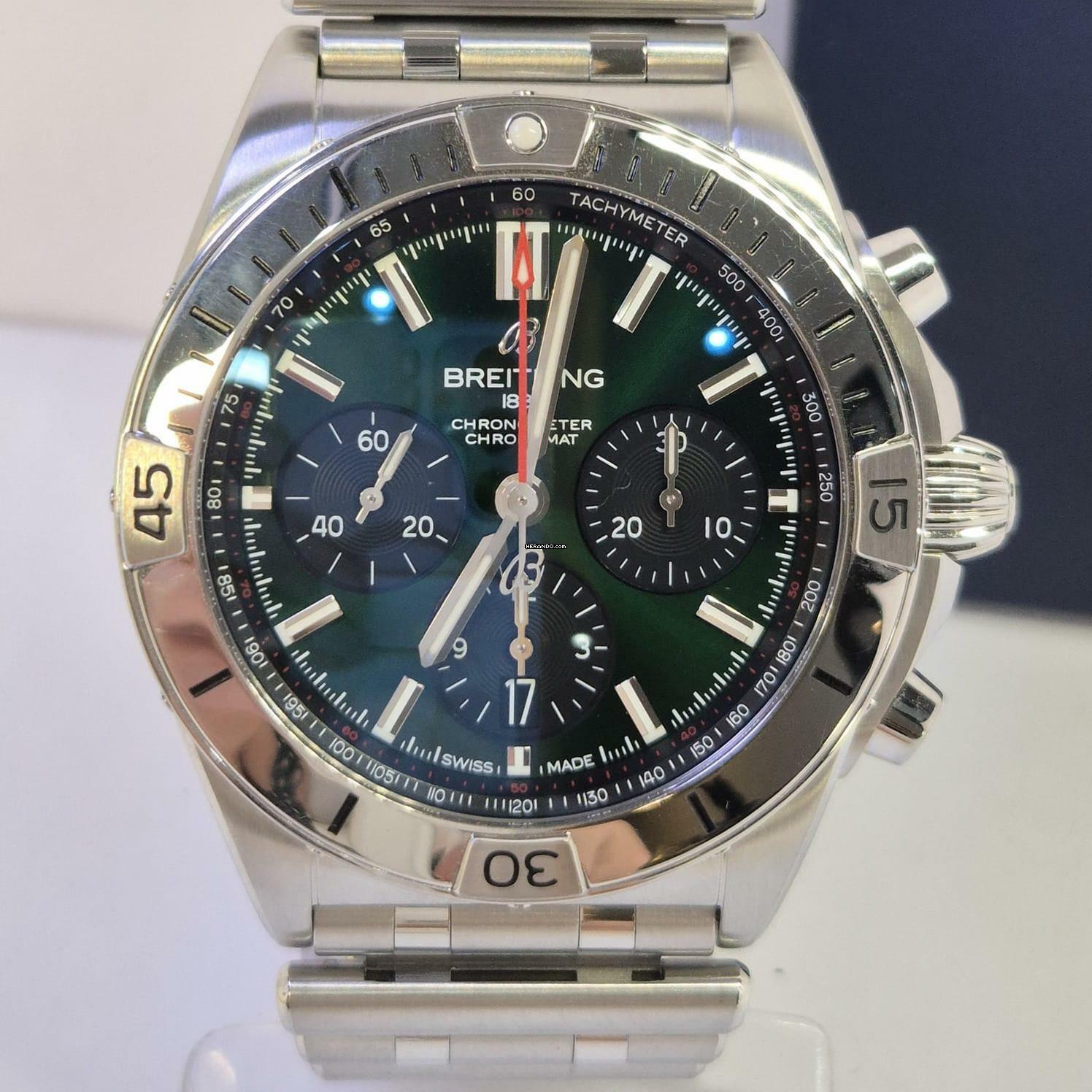 Thumbnail von Breitling Chronomat 42 B01 42mm Special Green Edition Automático Completo