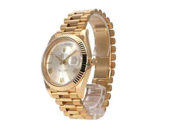  Rolex Day-Date 40 Gelbgold Ref. 228238 Silber Römisch 