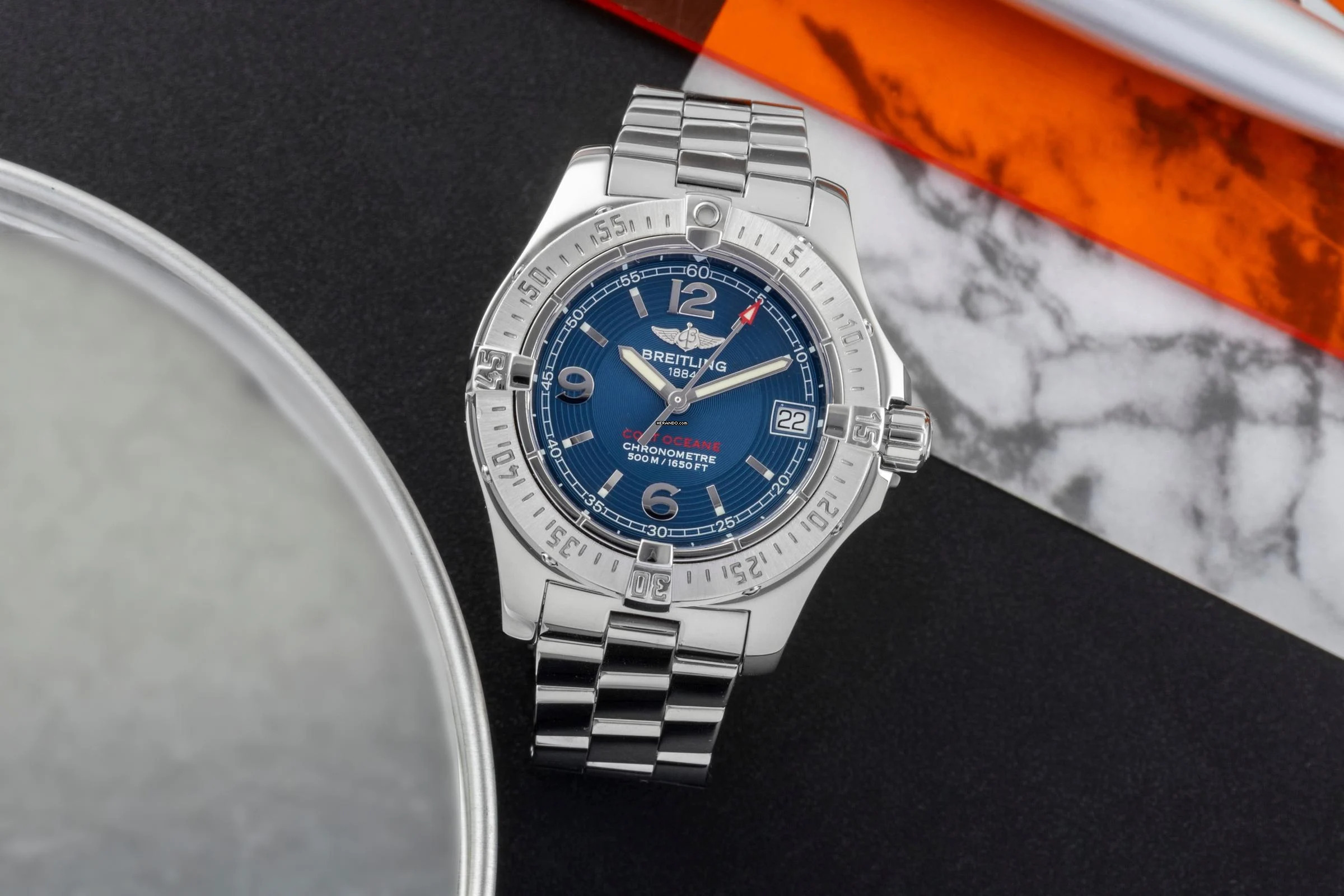  Breitling Colt Oceane 33 Chronometer Edelstahl Damenuhr Ref. A77380 