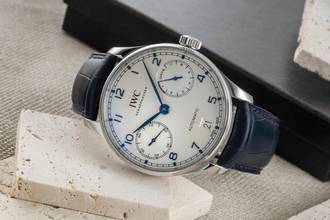 Thumbnail von IWC Portugieser Automatik 7 Days Edelstahl Automatik Herrenuhr Ref. IW500705 B&P 2019