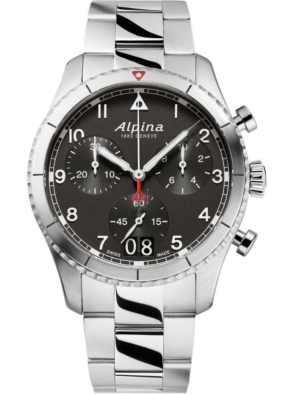  Alpina Startimer Pilot AL-372BW4S26B Startimer Pilot Herrenuhr 