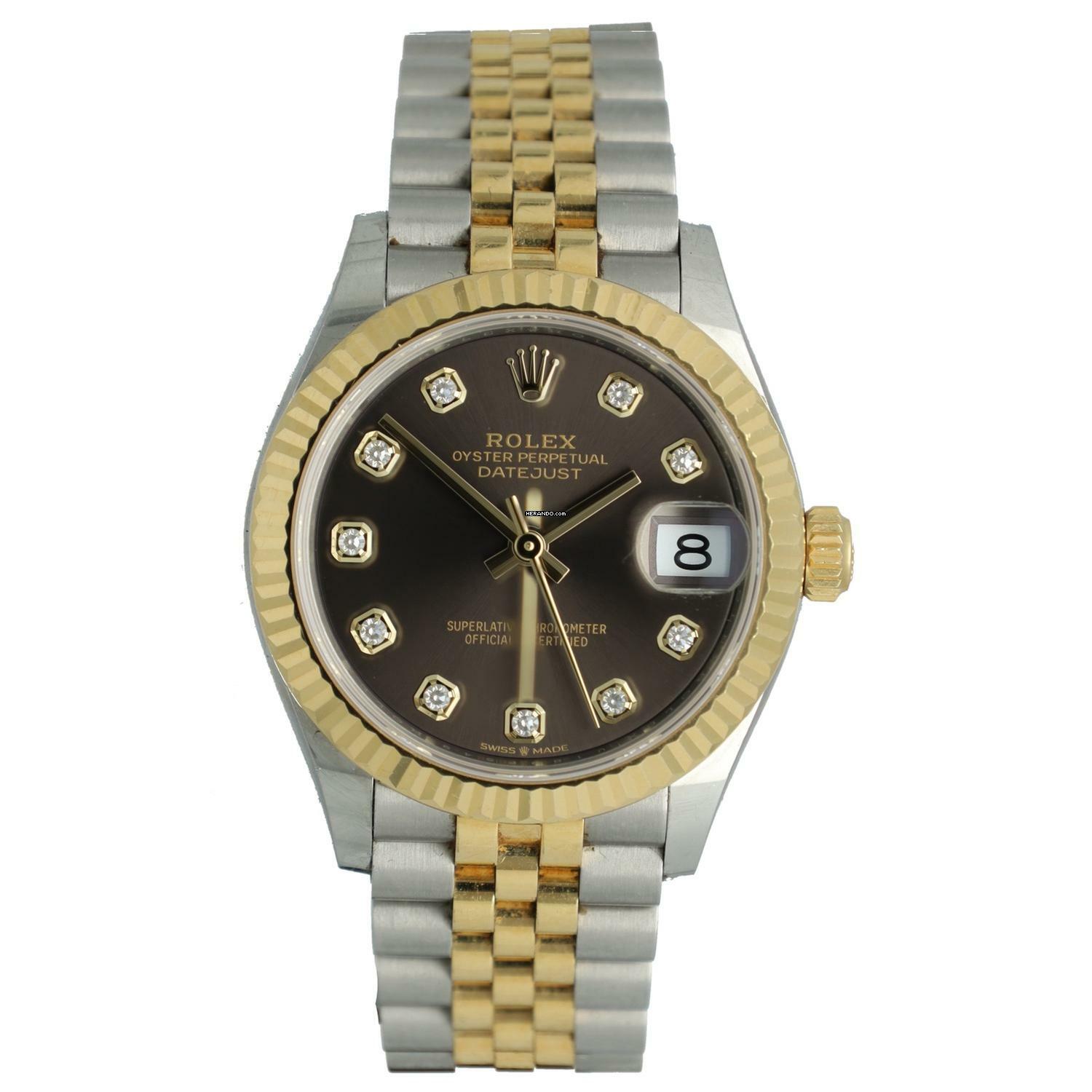 Rolex Datejust 31 Dark grey/Diamond index Ref. 278273