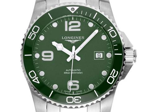  Longines HydroConquest Ref.L3.781.4.06.6 2025 Full Set Ungetragen Hydro Conquest Green Dial 