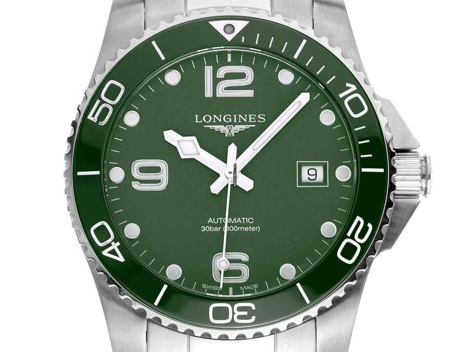  Longines HydroConquest Ref.L3.781.4.06.6 2025 Full Set Ungetragen Hydro Conquest Green Dial 