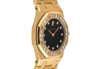 Thumbnail von Audemars Piguet Royal Oak Lady 18kt Gelbgold Diamanten Ref.6008BA 1988 Full Set wie Neu Vintage