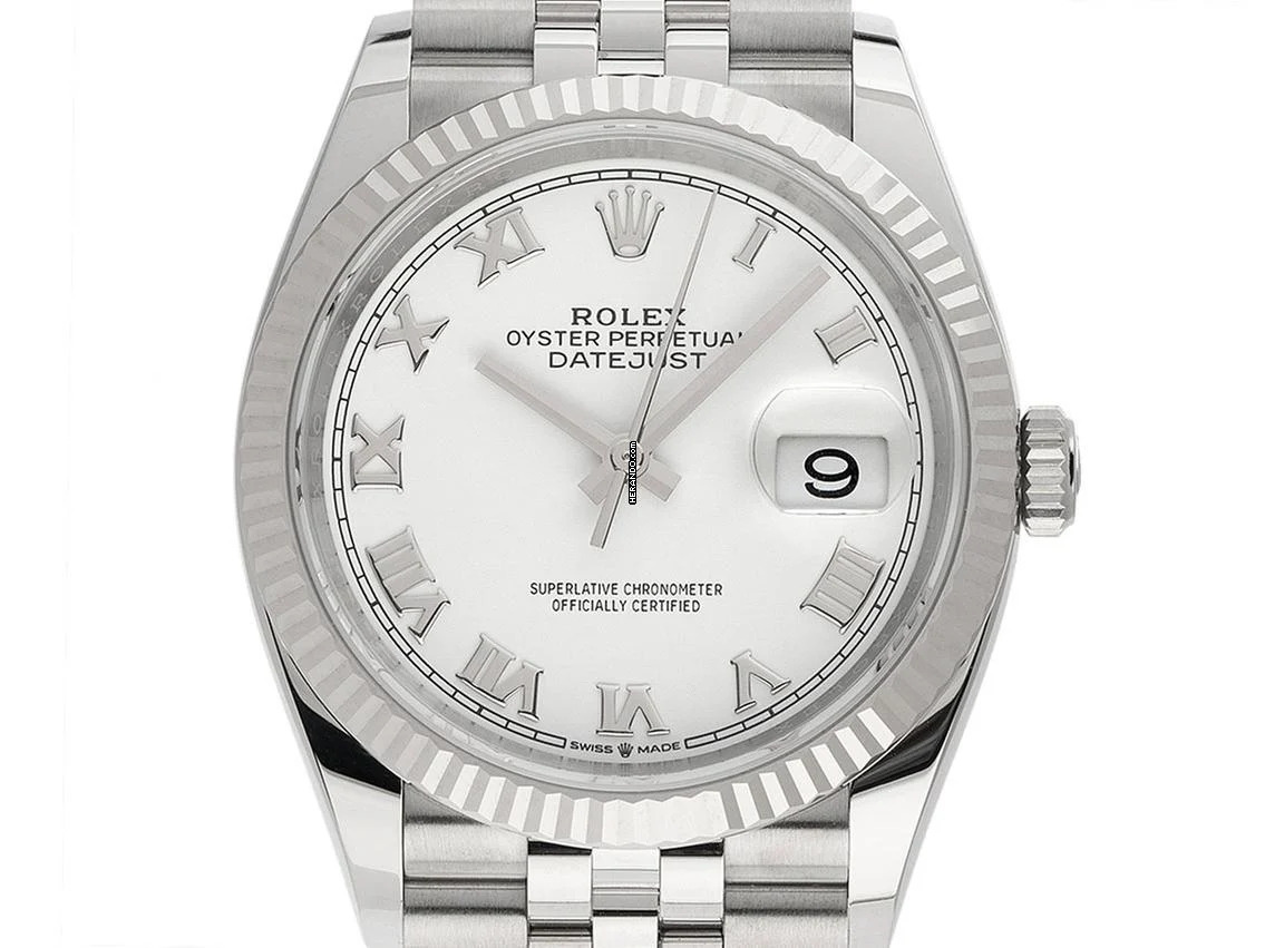 Rolex Datejust 36 Ref.126234 2020 Full Set wie Neu Datejust Stahl 18kt Weißgold