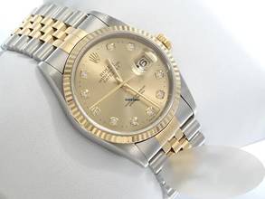 Thumbnail von Rolex Datejust 36 36mm 16233 2002 Diamanten Stahl Gelbgold 750 Automatik Gold
