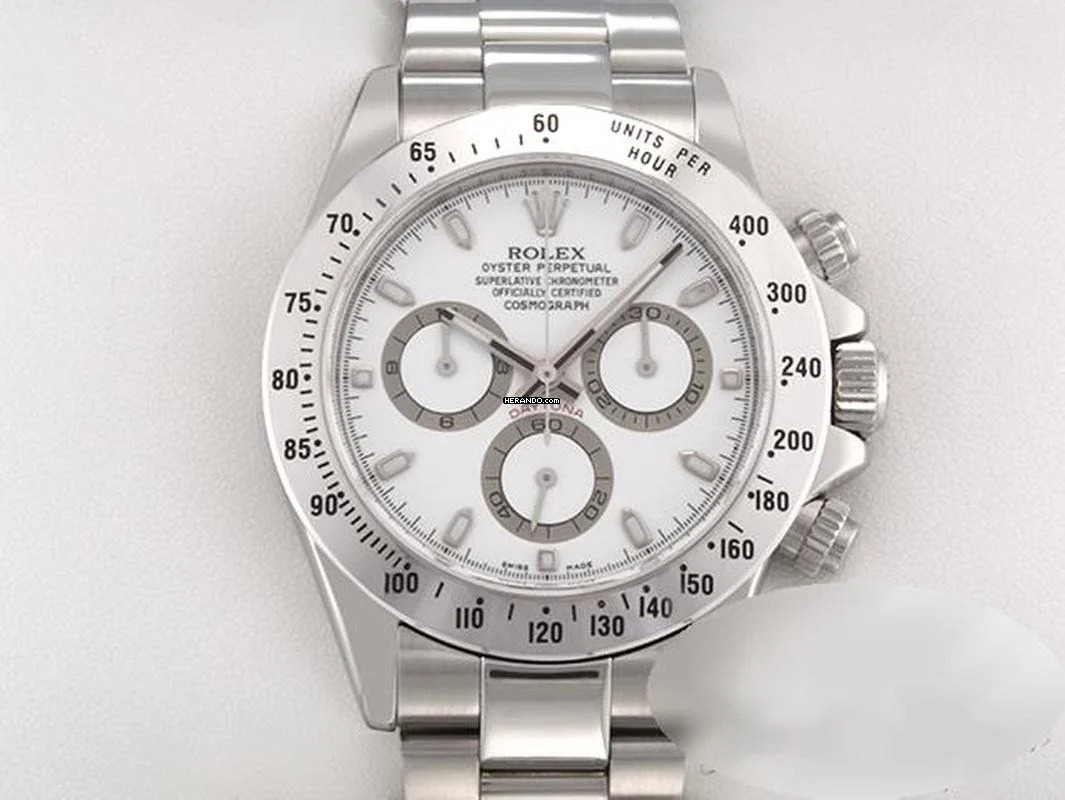  Rolex Daytona 116520 Edelstahl 2013 Chronograph Automatik Stahl Chrono Stainless Steel Oyster-band Chronometer White Dial 