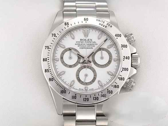  Rolex Daytona 116520 Edelstahl 2013 Chronograph Automatik Stahl Chrono Stainless Steel Oyster-band Chronometer White Dial 
