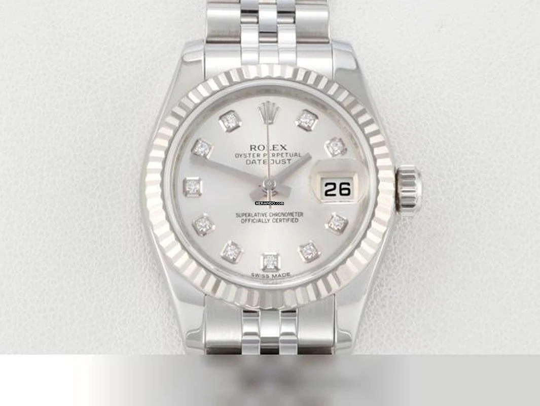  Rolex Lady-Datejust Stahl Weissgold 750 179174 2014 Diamanten Automatik Stainless Steel 18kt White Gold Jubilé-band Chronometer Oyster 