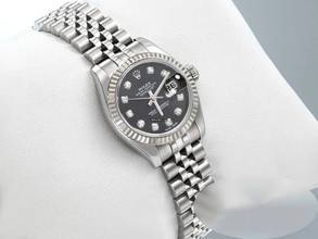 Thumbnail von Rolex Lady-Datejust 179174 2016 Stahl Weissgold 750 Diamanten Automatik Stainless Steel 18kt White Gold Jubilé-band Chronometer Oyster Black Dial