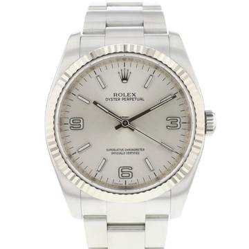  Rolex Oyster Perpetual 36 Silver Dial Fluted 