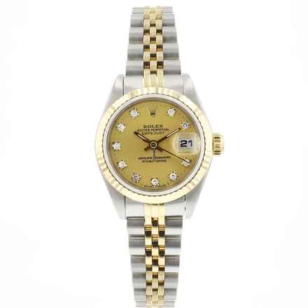  Rolex Lady-Datejust 26 Steel Gold Jubilee Champagne Diamond Dial 