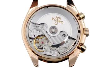 Thumbnail von Omega Speedmaster Date Triple Date Panda Chronograph 18K Roségold Ref. 3623.33.01