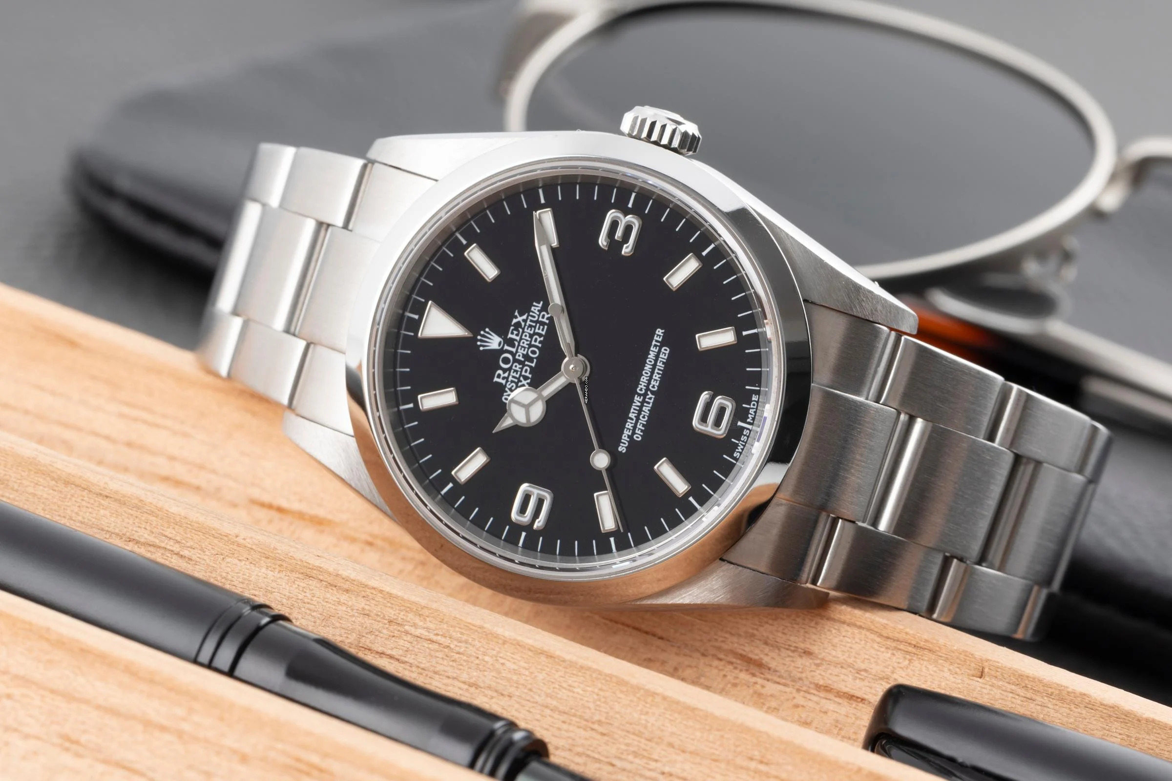  Rolex Explorer 36 Black Dial Oyster Edelstahl Automatik Ref. 114270 Y-Serie 