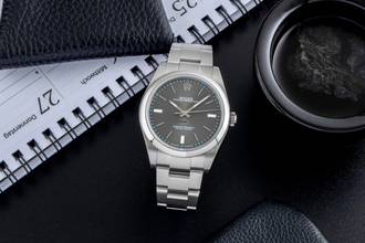 Thumbnail von Rolex Oyster Perpetual 39 Grey Dial Automatik Ref. 114300 B&P 2015