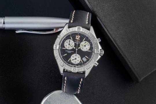  Breitling Colt Chronograph Black Dial Edelstahl Herrenuhr Ref. A53035 Klassiker 