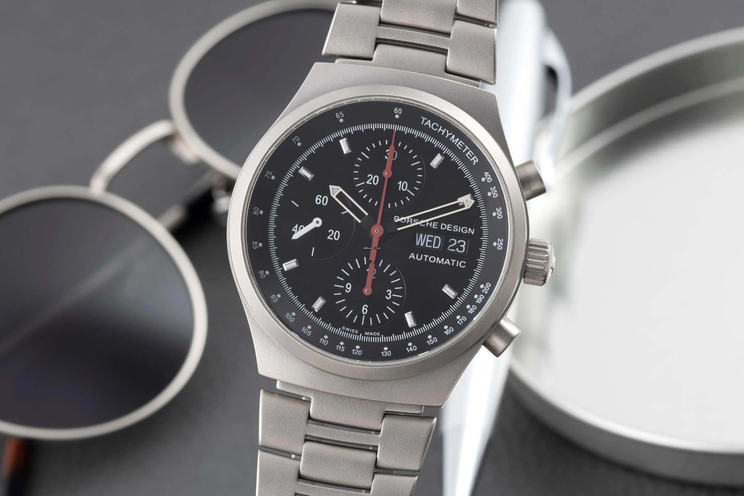  Porsche Design by Eterna Day-Date Chronograph Automatik Titan Ref. 674.6625.10 