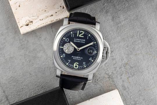  Panerai Luminor Marina Automatic Edelstahl Automatik Herrenuhr Ref. PAM00086 Papiere 2001 