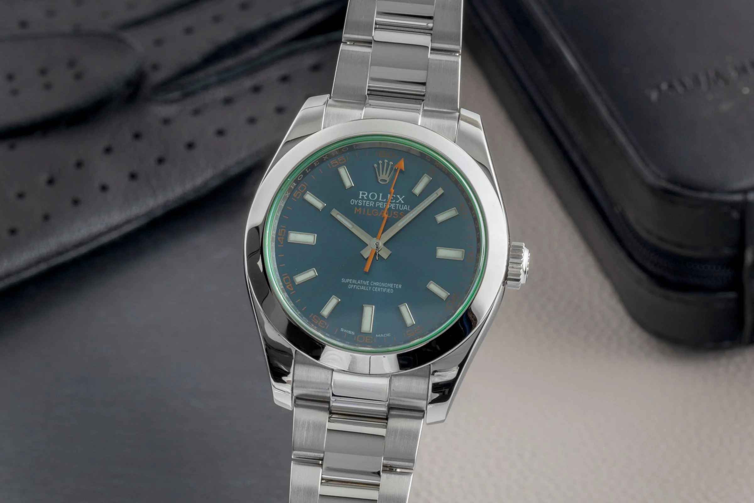 Rolex Milgauss Z-Blue Automatik Stahl Herrenuhr Oyster Perpetual Ref. 116400GV