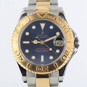  Rolex Yacht-Master BLUE DIAL//STEEL/GOLD//REF .68623//FULL SET//1998//LC134#743 