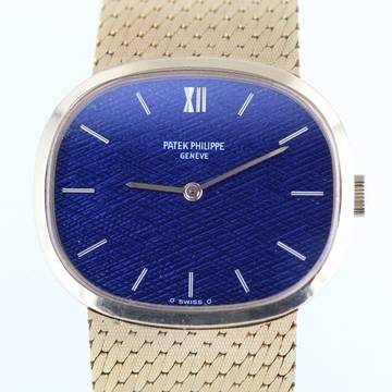  Patek Philippe Ellipse d'Or VINTAGE//BLUE LINEN DIAL//18KT YELLOW GOLD//REF.3545/2 # IK 