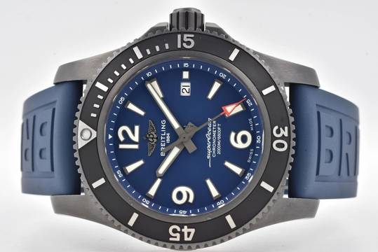  Breitling Superocean II 46 Blacksteel DLC M17368D71C1S1 Blue Dial 