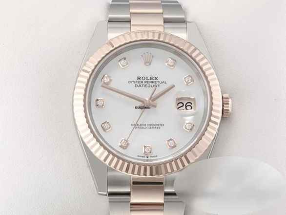  Rolex Datejust 41 126331 2023 Stahl Rosegold 750 Perlmutt Diamanten Automatik Stainless Steel 18kt Rose Gold Oyster-band Chronometer 