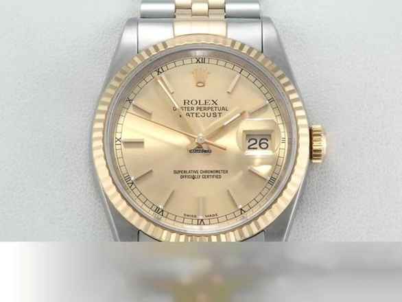  Rolex Datejust 36 36mm 16233 2001 Edelstahl Gelbgold 750 Automatik Stahl Gold 
