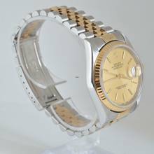 Thumbnail von Rolex Datejust 36 16233 Tapestry champagne dial 2000’s Full Set TOP Condition