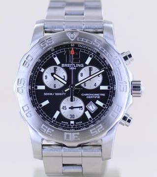  Breitling Colt Chronograph II 44mm Stahlband black dial Date Cal73 Professional B+P 