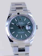 Thumbnail von Rolex Datejust 41 Stahl Oysterband green Motif Dial 41mm B+P ungetragen