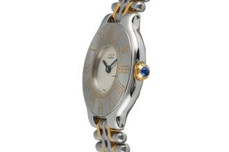 Thumbnail von Cartier 21 Must de Cartier SM Stahl / Gold Quarz Damenuhr Ref. W10051F4 B&P