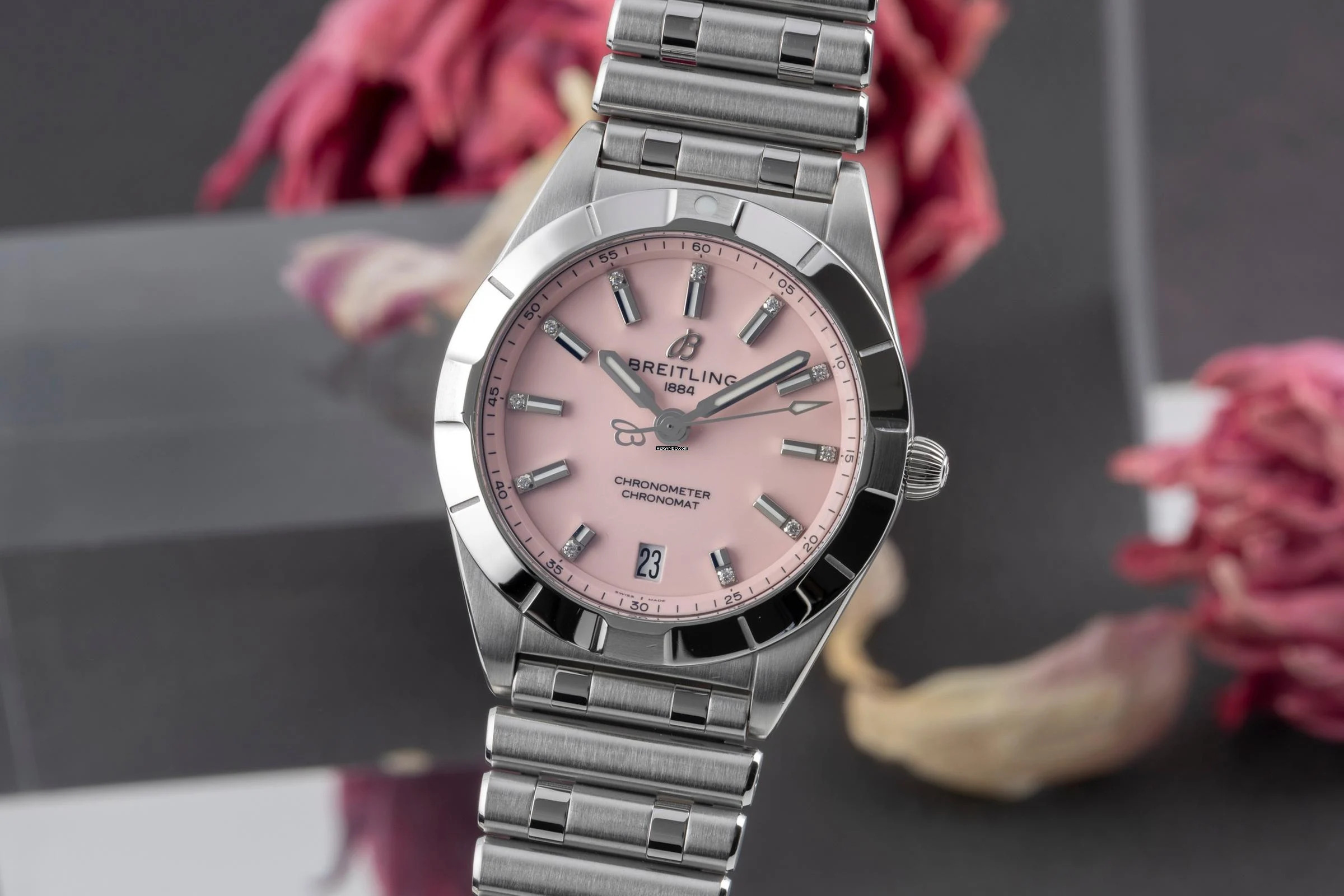  Breitling Chronomat Chronometer Lady 32mm Edelstahl Lady Ref. A77310 B&P 