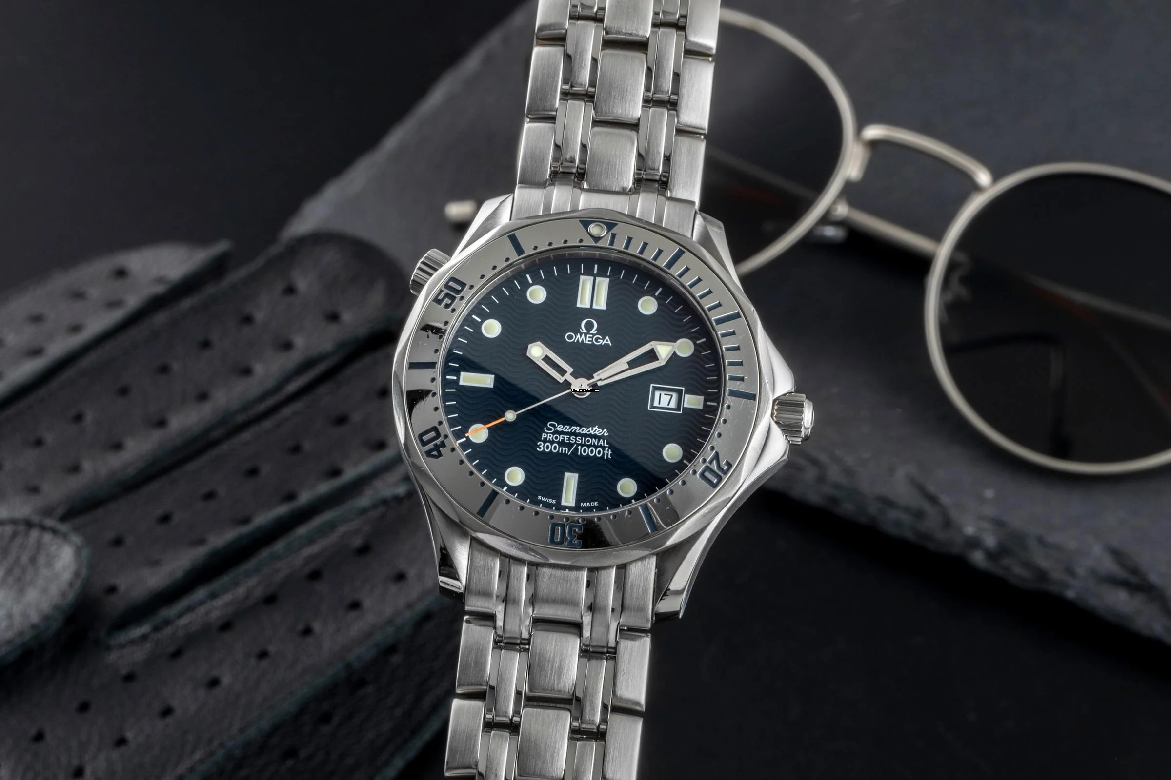 Omega Seamaster Diver 300 M Edelstahl Herrenuhr Datum Saphirglas Ref. 2542.80.00