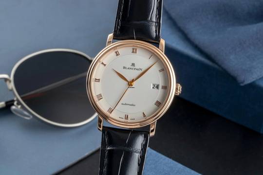  Blancpain Villeret Ultraflach 18k Roségold Automatik Herrenuhr Ref 6223-3642-55A 