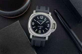 Thumbnail von Panerai Luminor Base Logo 44 Stahl Handaufzug Herrenuhr Ref. PAM00000 B&P 2015