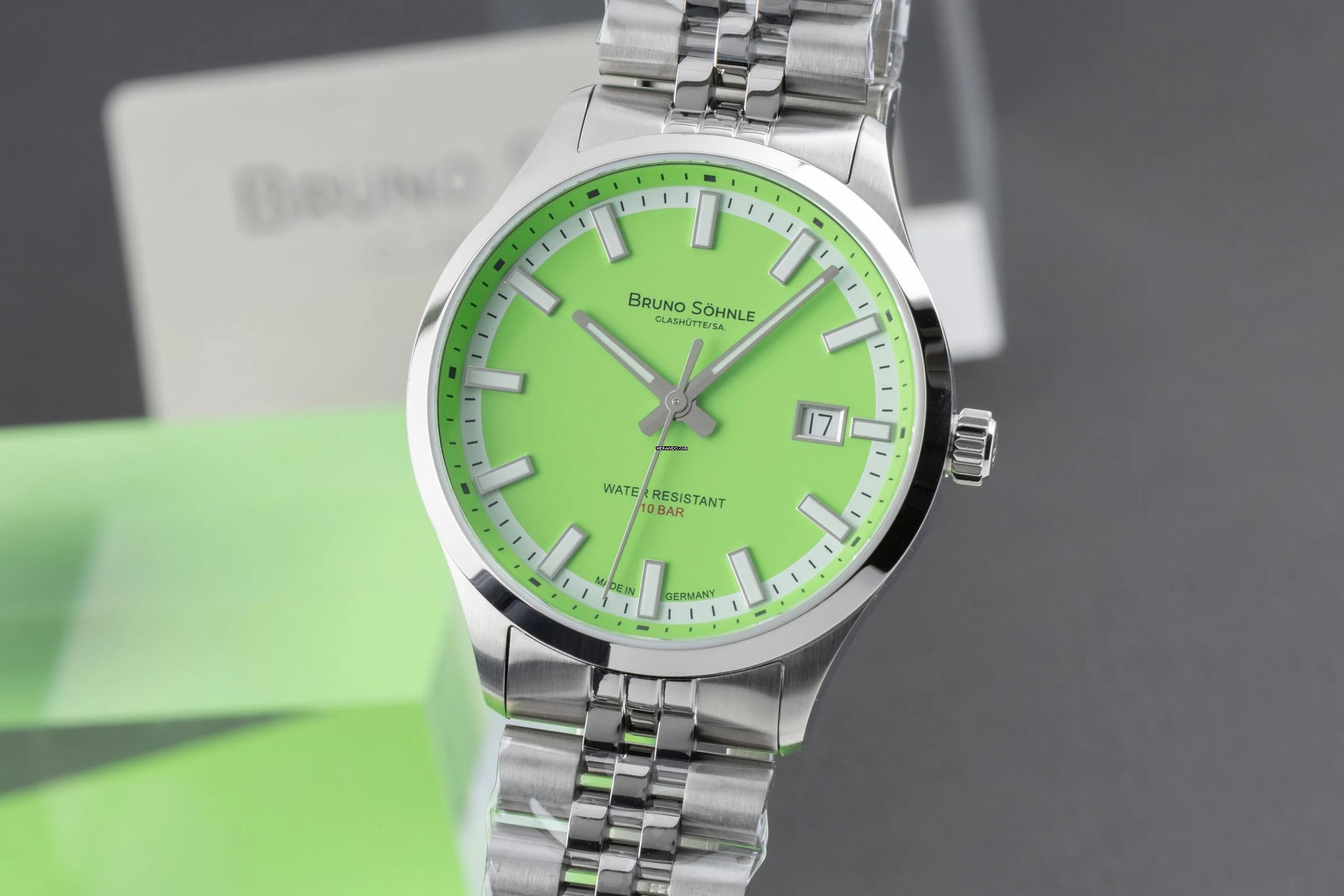  Bruno Söhnle Glashütte Turin Stahl Automatik Herrenuhr Ref. 17-12230-440 B&P 